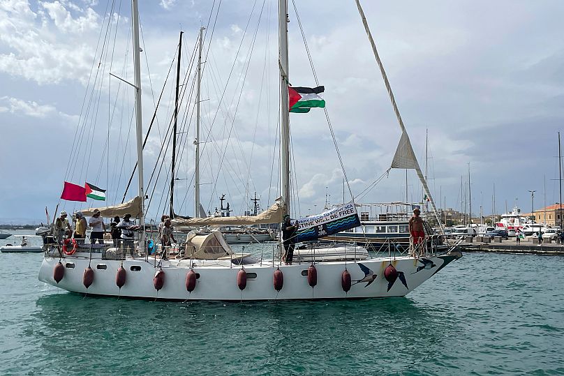 La flotte italienne de la Flottille Global Sumud quitte le port de Syracuse, en Italie, le jeudi 11 septembre 2025