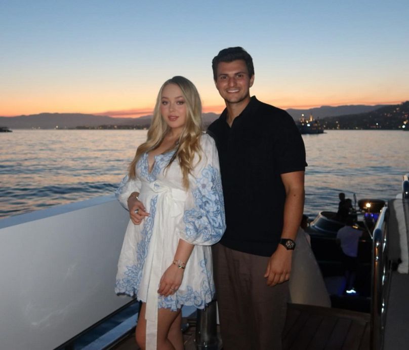 Tiffany Trump és Michael Boulos a Phoenix 2 luxusjachton, 2025 júliusában