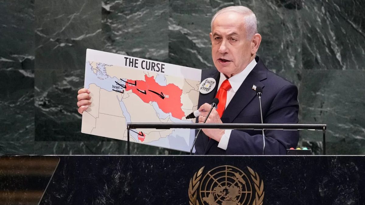 'Lay down your arms' and free hostages now, Israel's PM Netanyahu tells Hamas at UNGA