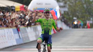 Slovenia's Tadej Pogačar takes gold at first African UCI Road World Championship