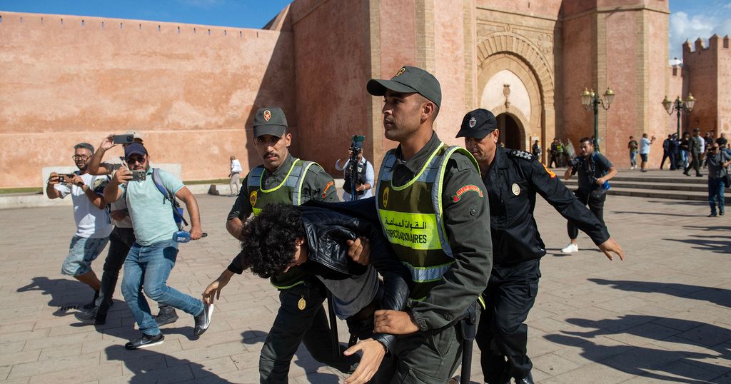 Protesters led by youth clash with Police in Morocco Protesters led by youth clash with Police in Morocco