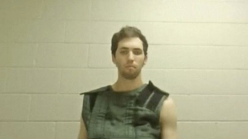 Tyler Robinson attends a virtual court hearing from prison in Utah, 16 September, 2025