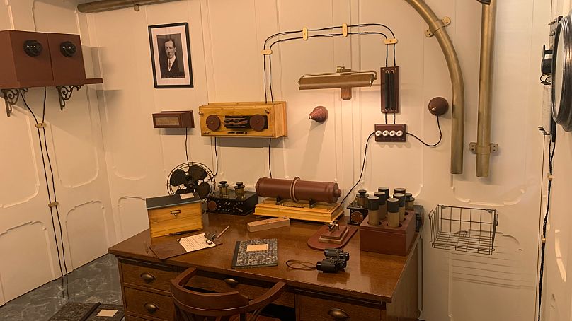 Ricostruzione della sala radio del Titanic