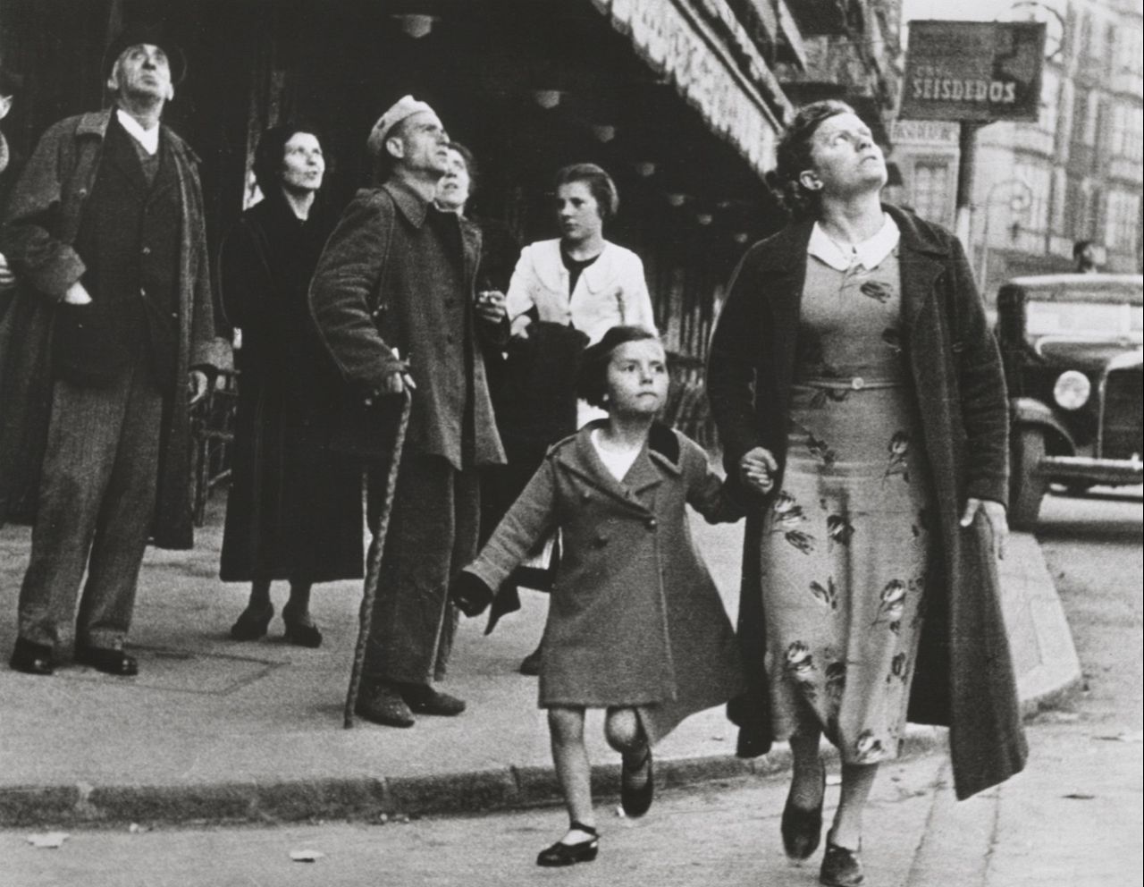 Crowds Running for Shelter When the Air-raid Alarm Sounded, Bilbao, Spain, 1937