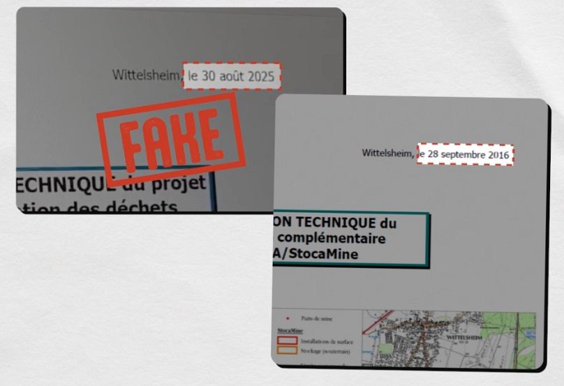 Screenshot of the document with an altered date and the of the original document