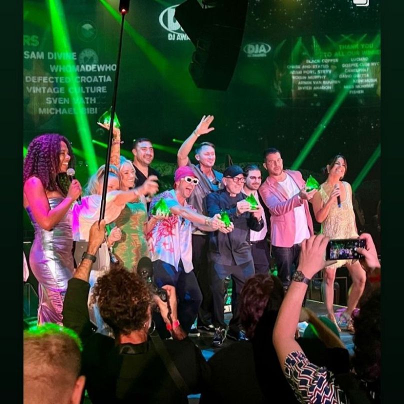Australian music producer Fisher (real name Paul Nicholas Fisher) winning a DJ Award last year. 