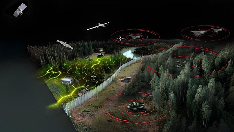Visualisierung von Quantum Systems, wie der "Drohnenwall" aussehen könnte