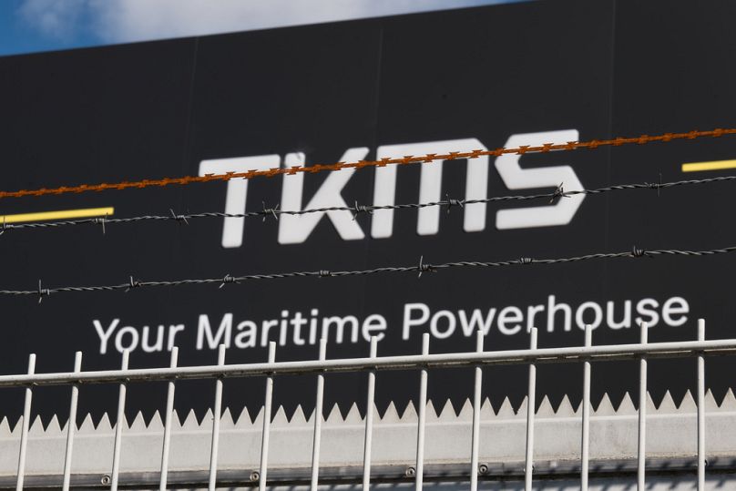 Das Verwaltungsgebäude von Thyssenkrupp Marine Systems (TKMS) in Schleswig-Holstein, 1. Oktober 2025
