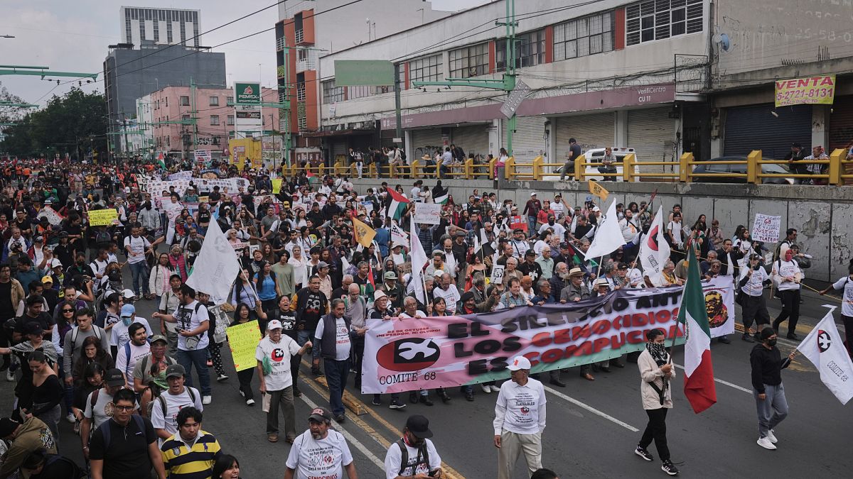 Clashes erupt at Mexico City march commemorating 1968 student massacre