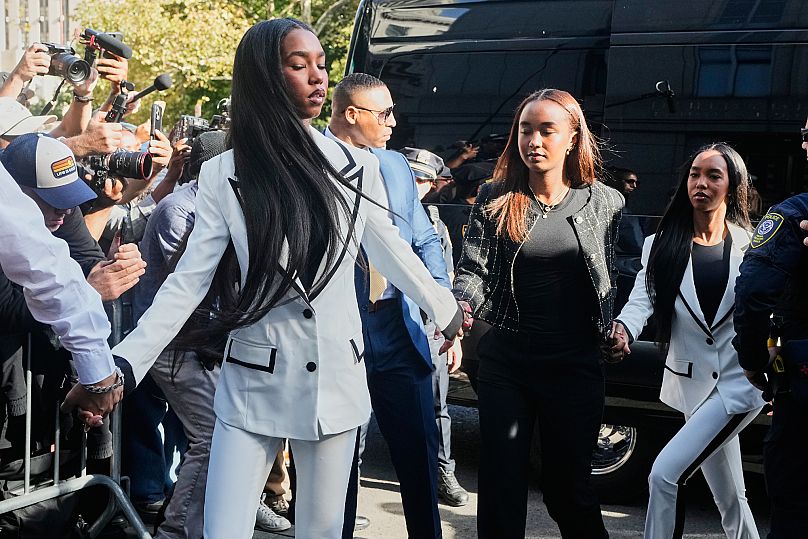 The daughters of Sean "Diddy" Combs arrive at Federal Court in New York, 3 October, 2025
