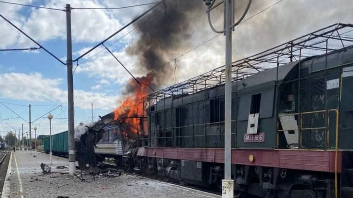 Dozens injured after ‘savage’ Russian attack on Ukrainian railway station