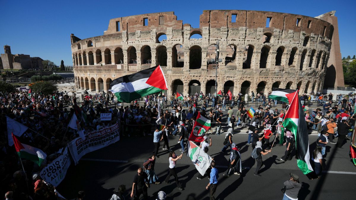 From Rome to Barcelona: Thousands attend pro-Palestinian demos