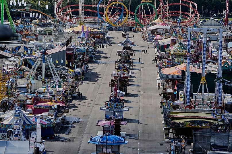 The empty Oktoberfest area that stays closed after a bomb threatening in Munich, 1 October, 2025