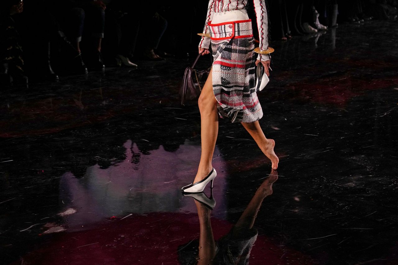 Putting its best foot forward: Chanel's tweed outfits were sumptuous