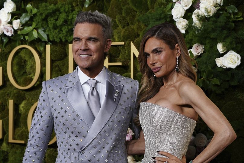 Robbie Williams ve eşi Ayda Fields.