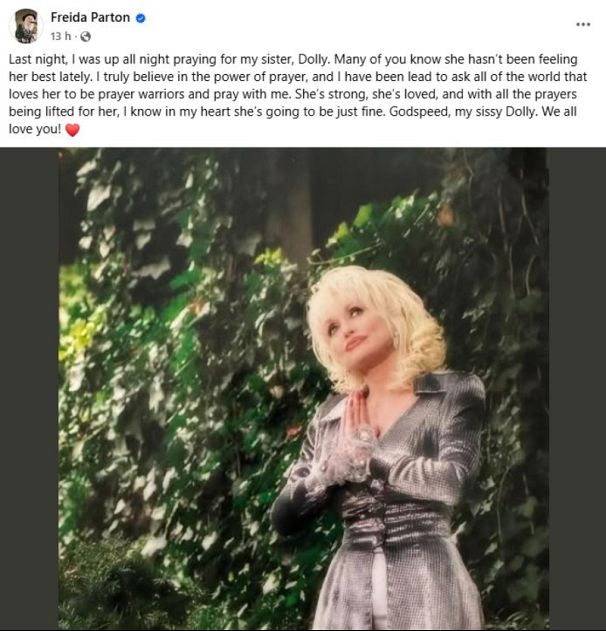 Freida Parton's post