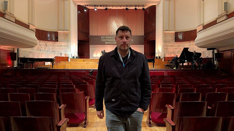 Wojciech Grzędziński w Filharmonii Narodowej.