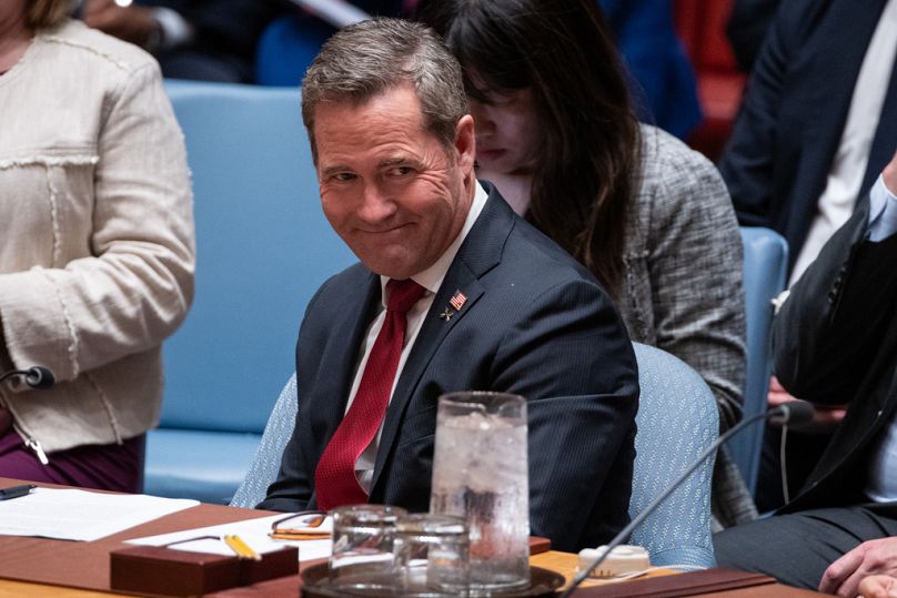 US Ambassador to UN Mike Waltz arrives to a High-Level Security Council on Palestinians and Israel during the 80th session of UN General Assembly, Tuesday, Sept. 23, 2025