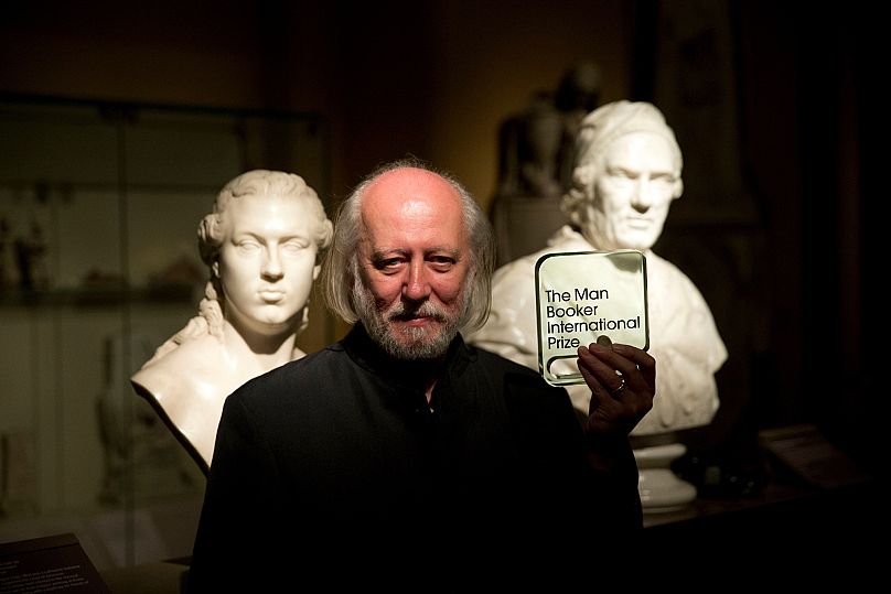 Krasznahorkai with his Man Booker International Prize - London, May 2015