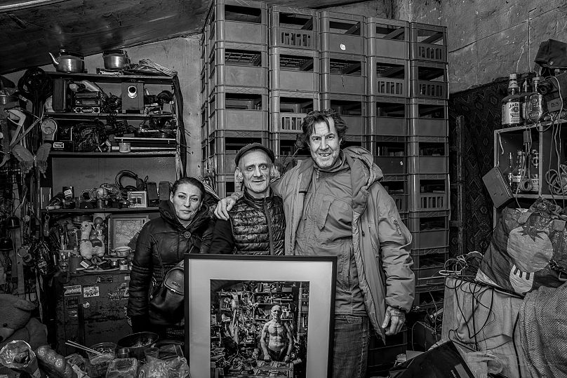 Nicolas Wieërs pictured with a subject from 'Surrounded by Criminals' 