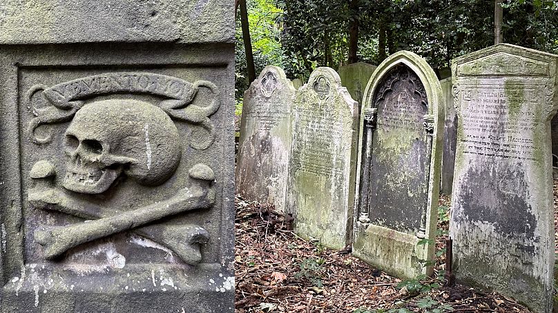 Images from Greyfriars Kirkyard (left) and Tower Hamlets (right)
