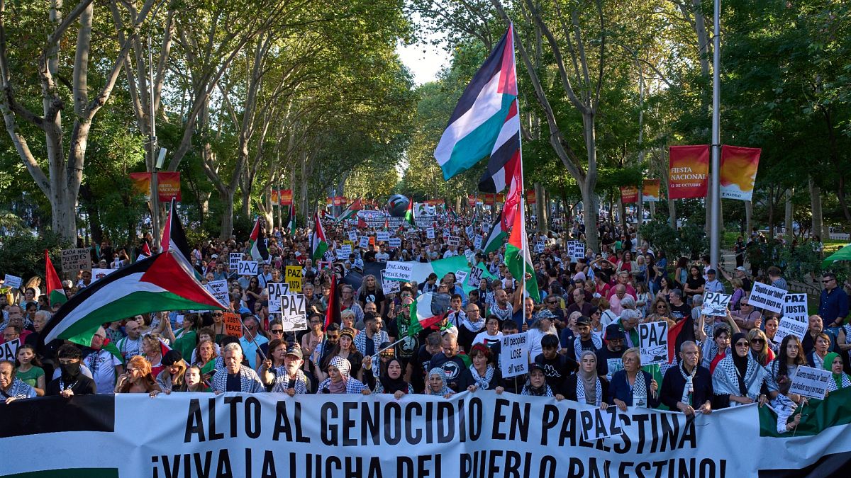 فيديو. إضراب وطني في إسبانيا تضامناً مع الفلسطينيين