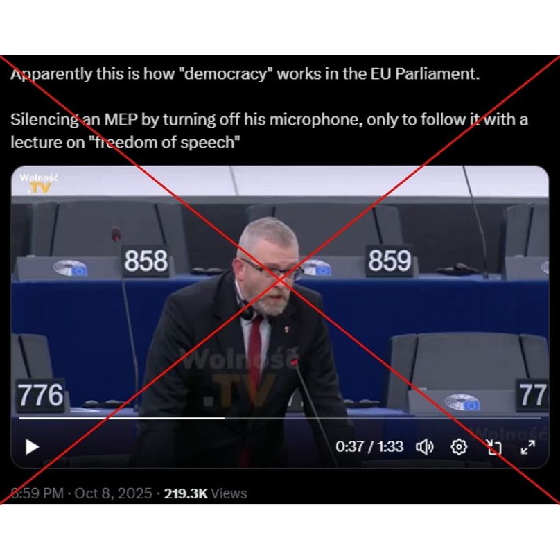 Nagranie jest prawdziwe, ale podpisy wprowadzają w błąd