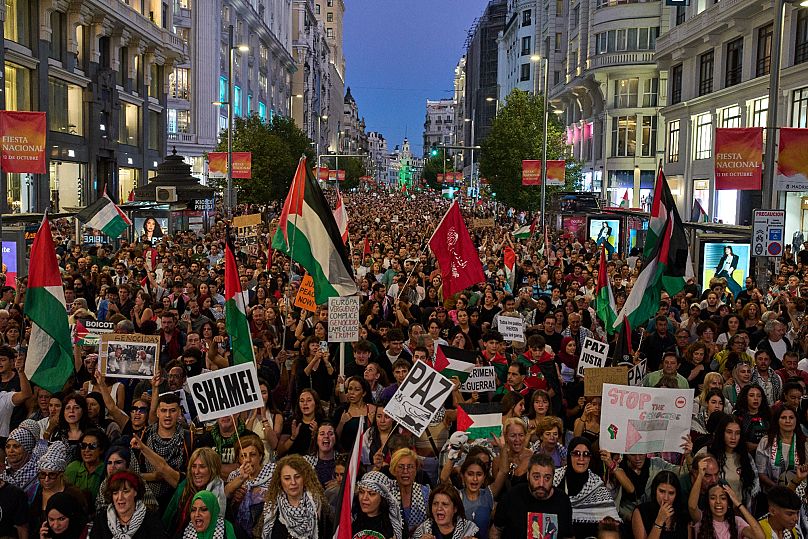 ARŞİV - İspanya'da Filistin yanlısı protestolar.
