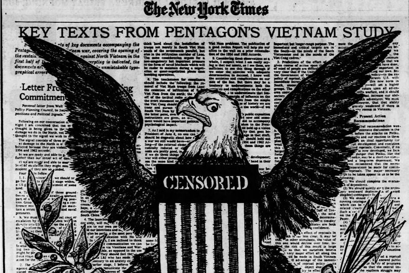 A Pentagon Papers-történet egyik címlapja, 1971