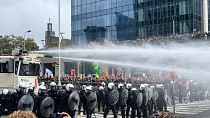Belgian police clash with protesters as austerity anger grips Brussels