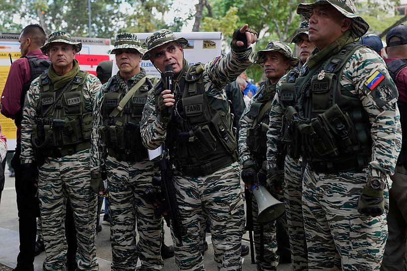 Venezuelan Defence Minister Vladimir Padrino Lopez speaks during military exercises in Caracas, Venezuela, Sept. 20, 2025.