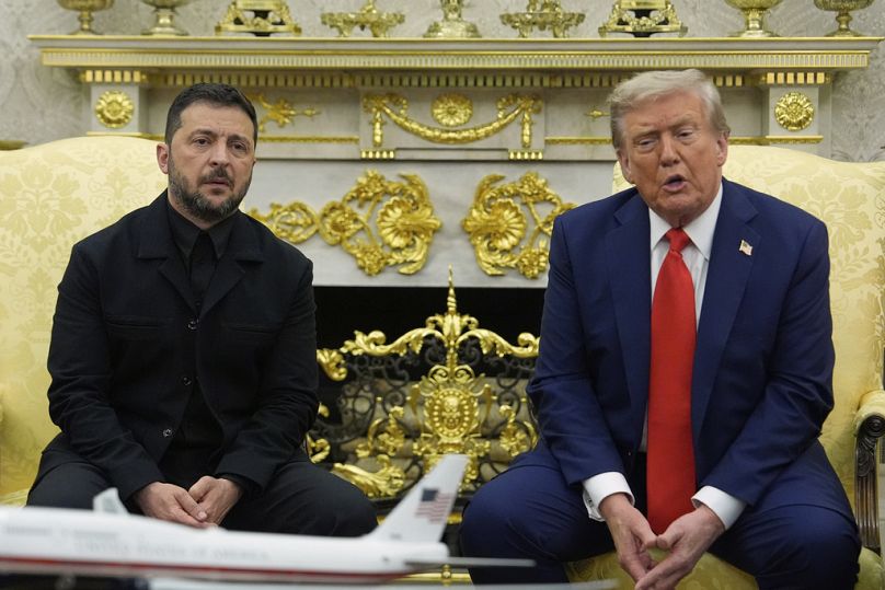 Prezydent USA Donald Trump i prezydent Ukrainy Wołodymyr Zełenski w Białym Domu. 