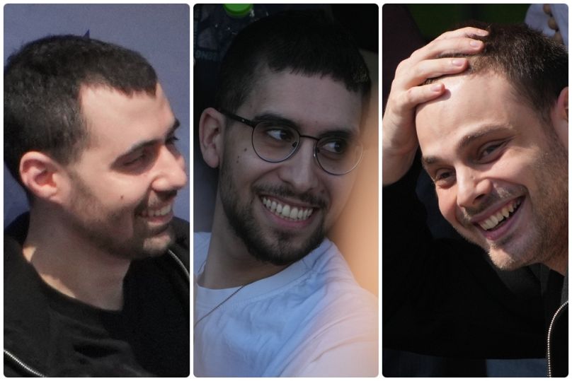 Guy Gilboa-Dalal, Evyatar David és Alon Ohel, 2025. október 13-án
