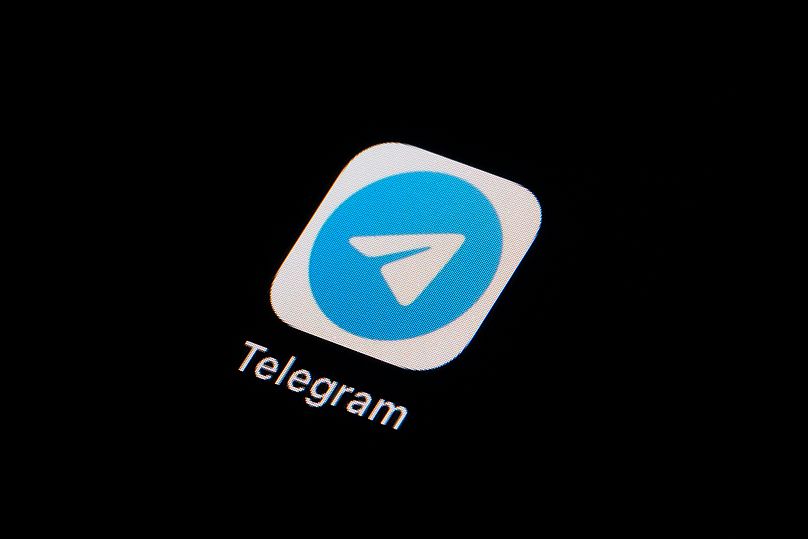 The icon for the instant messaging Telegram app is seen on a smartphone in Marple Township, 28 February, 2023