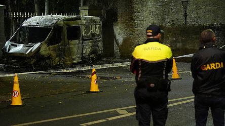 Police clash with protesters outside Dublin asylum centre