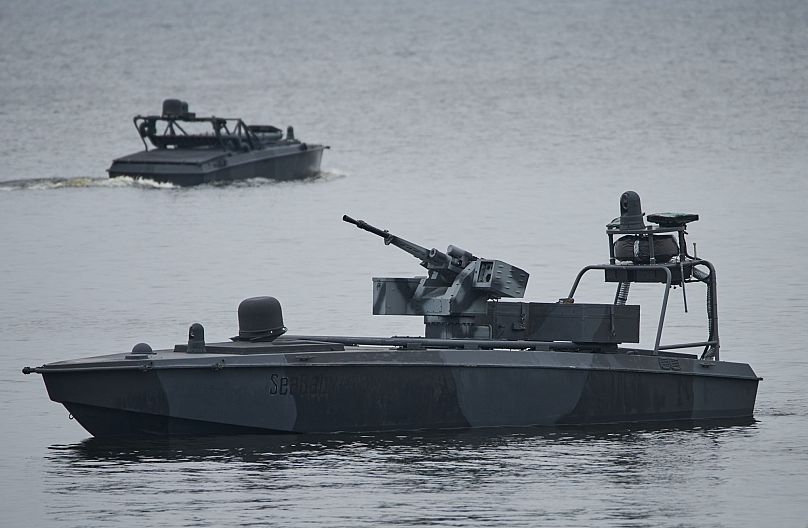 Беспилотники Sea Baby в неустановленном месте в Украине, 17 октября 2025 года