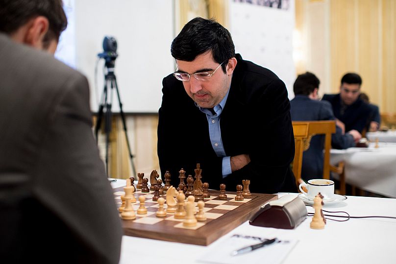Russian chess grandmaster Vladimir Kramnik during a game in Zurich, 16 February, 2015