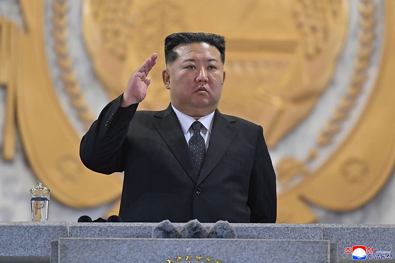 North Korean leader Kim Jong-un attends a military parade marking the 80th anniversary of the founding of the ruling Worker's Party in Pyongyang, 10 October, 2025