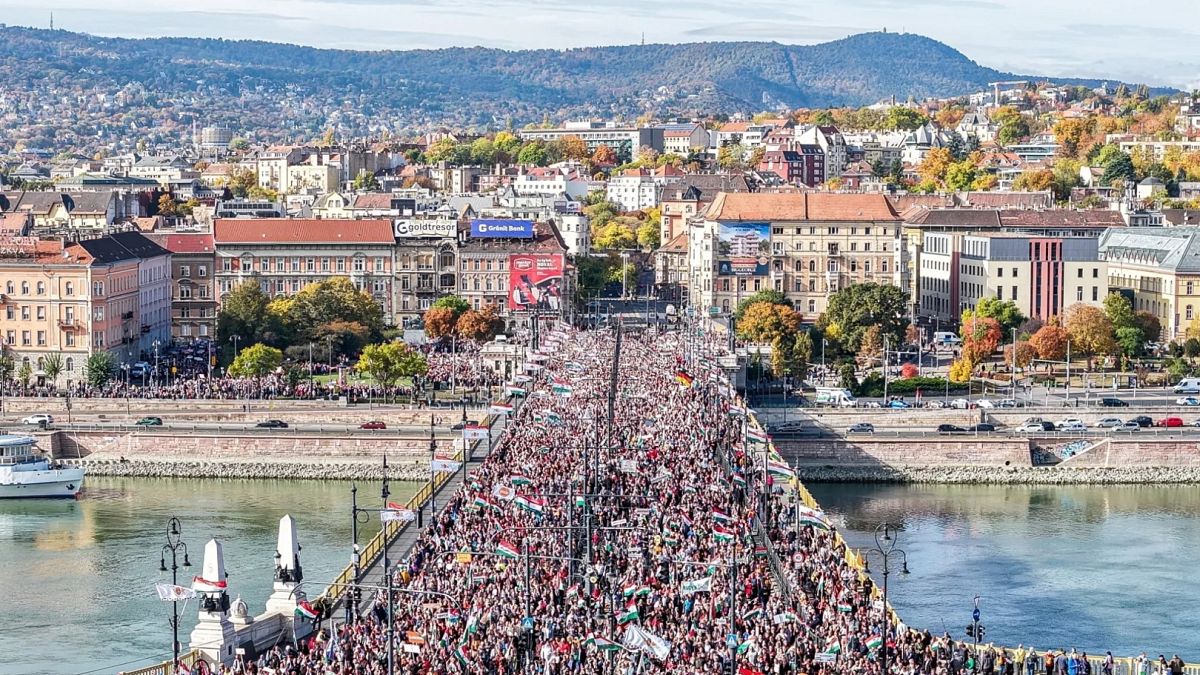 Thousands of Hungarians attend rival rallies in Budapest as national election test nears for Orban