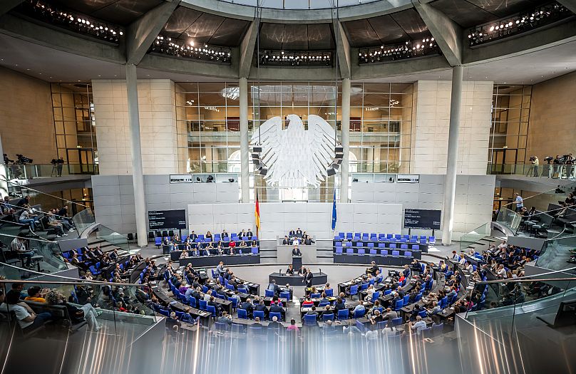 A view of the German parliament, the Bundestag, in Berlin, 8 September, 2023