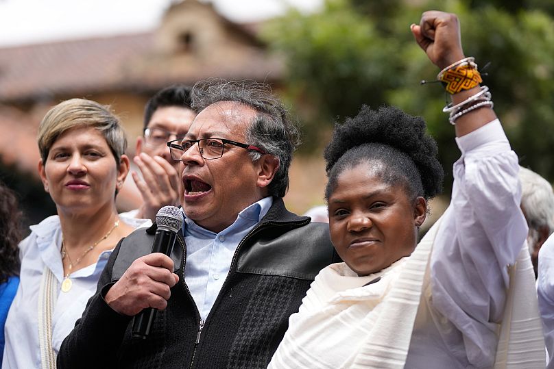 Gustavo Petro kolumbiai elnök és alelnöke, Francia Marquez
