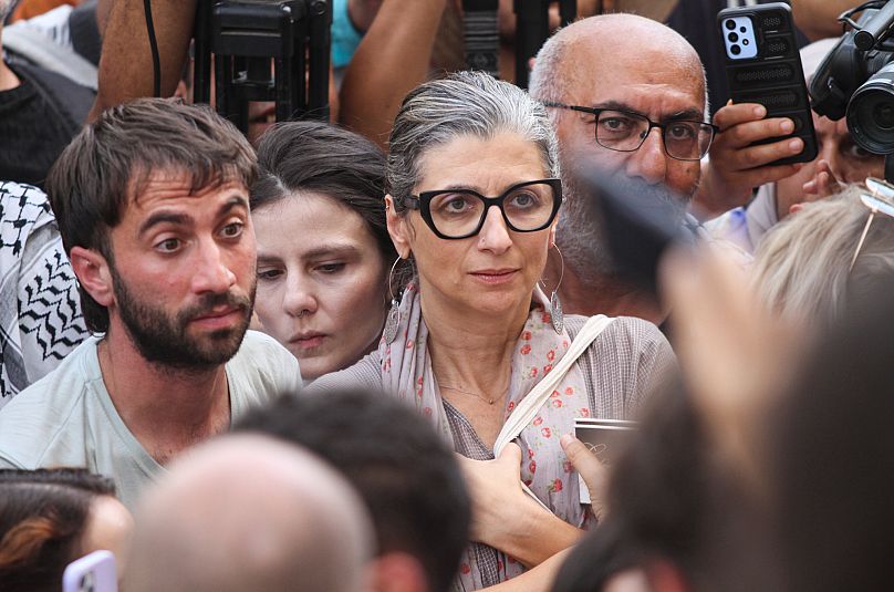 Albanese a "Gázai Flottilla" indulásakor Tuniszban