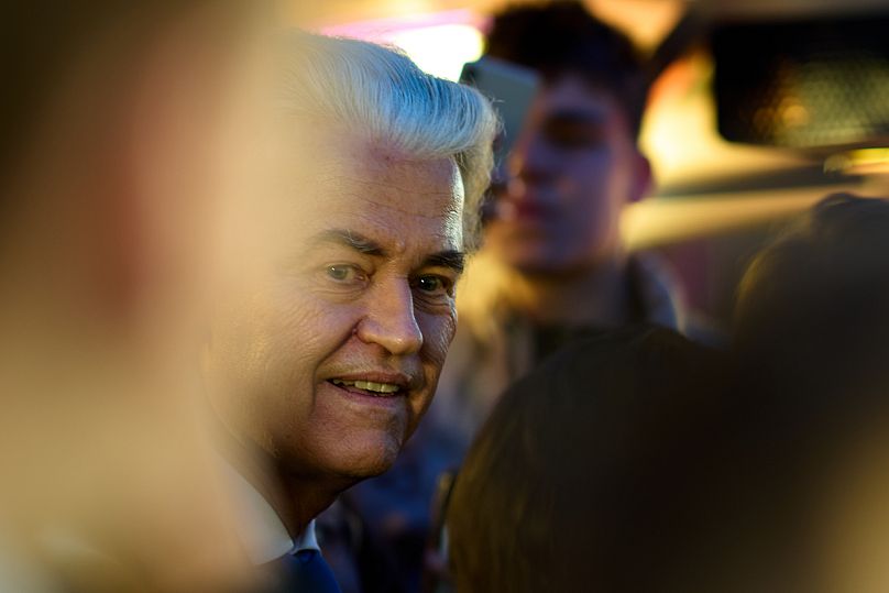 Far-right lawmaker Geert Wilders campaigns in Volendam, 25 October, 2025