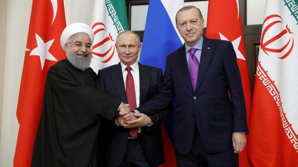 Image result for Turkish, Iranian leaders meet ahead of Syria summit with Russia