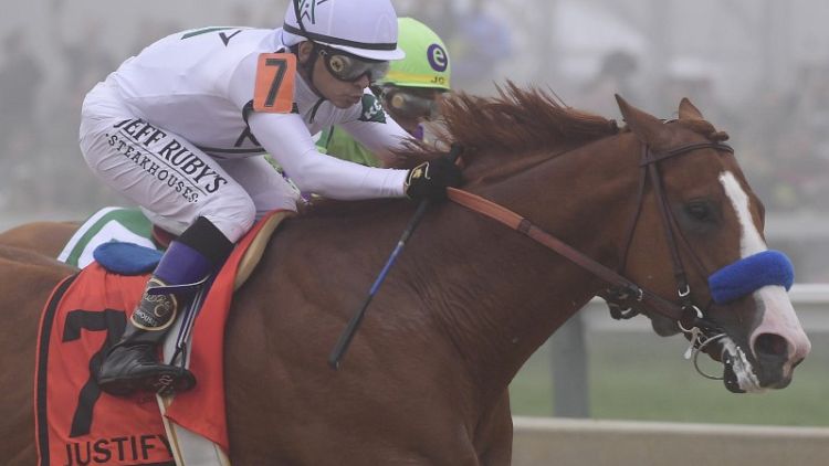 Horse racing: Justify claims Preakness, eyes Triple Crown
