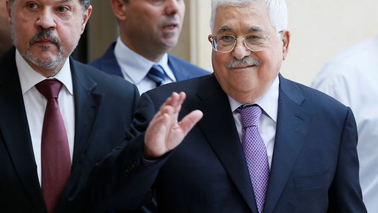 Palestinian President Abbas leaves hospital after eight-day stay