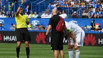 Ibrahimovic sent off for head slap as Galaxy beat Impact Ibrahimovic sent off for head slap as Galaxy beat Impact