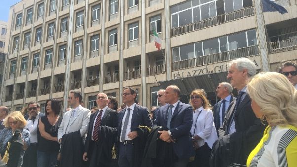 Palagiustizia Bari: toghe in corteo Palagiustizia Bari: toghe in corteo