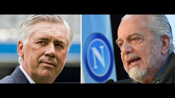 Calcio:staff Ancelotti a Castel Volturno Calcio:staff Ancelotti a Castel Volturno