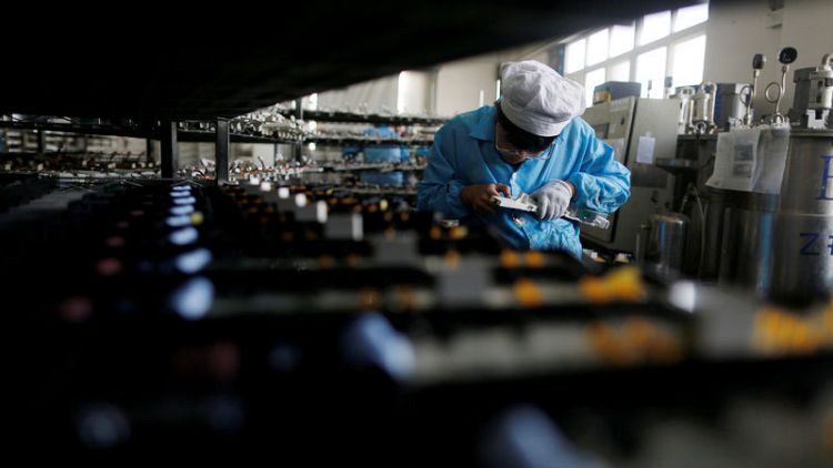China May official factory growth at eight-month high, well above forecasts